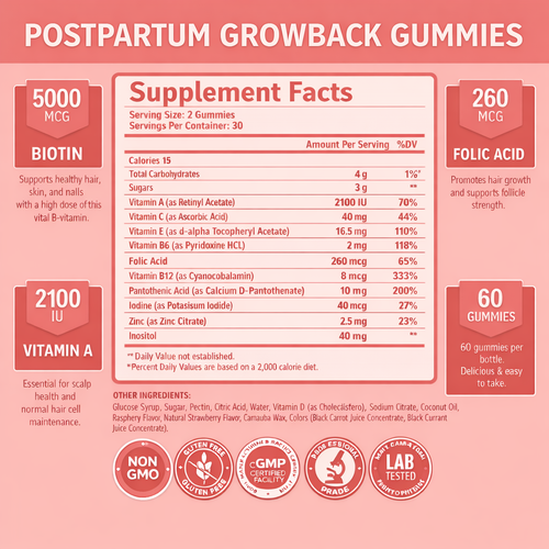 Postpartum GrowBack Gummies